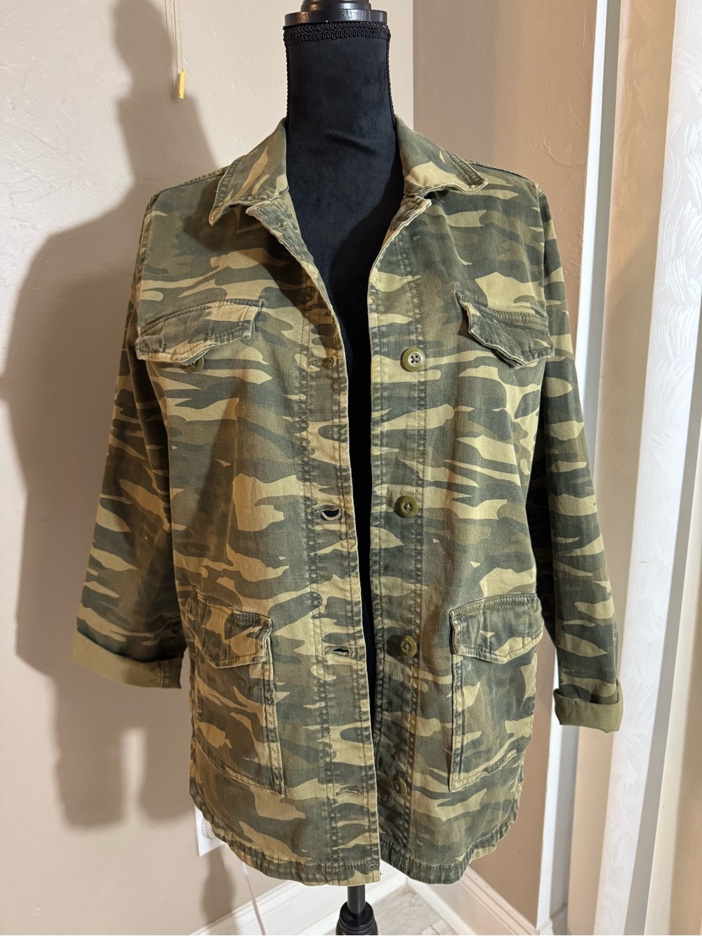 Lucky Brand Olive Green Camo Jacket